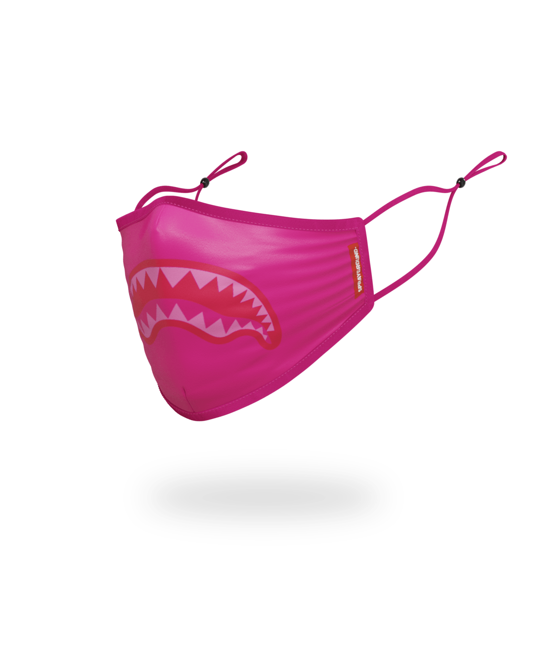 ADULT PINK SHARK FORM-FITTING FACE MASK - Image 2
