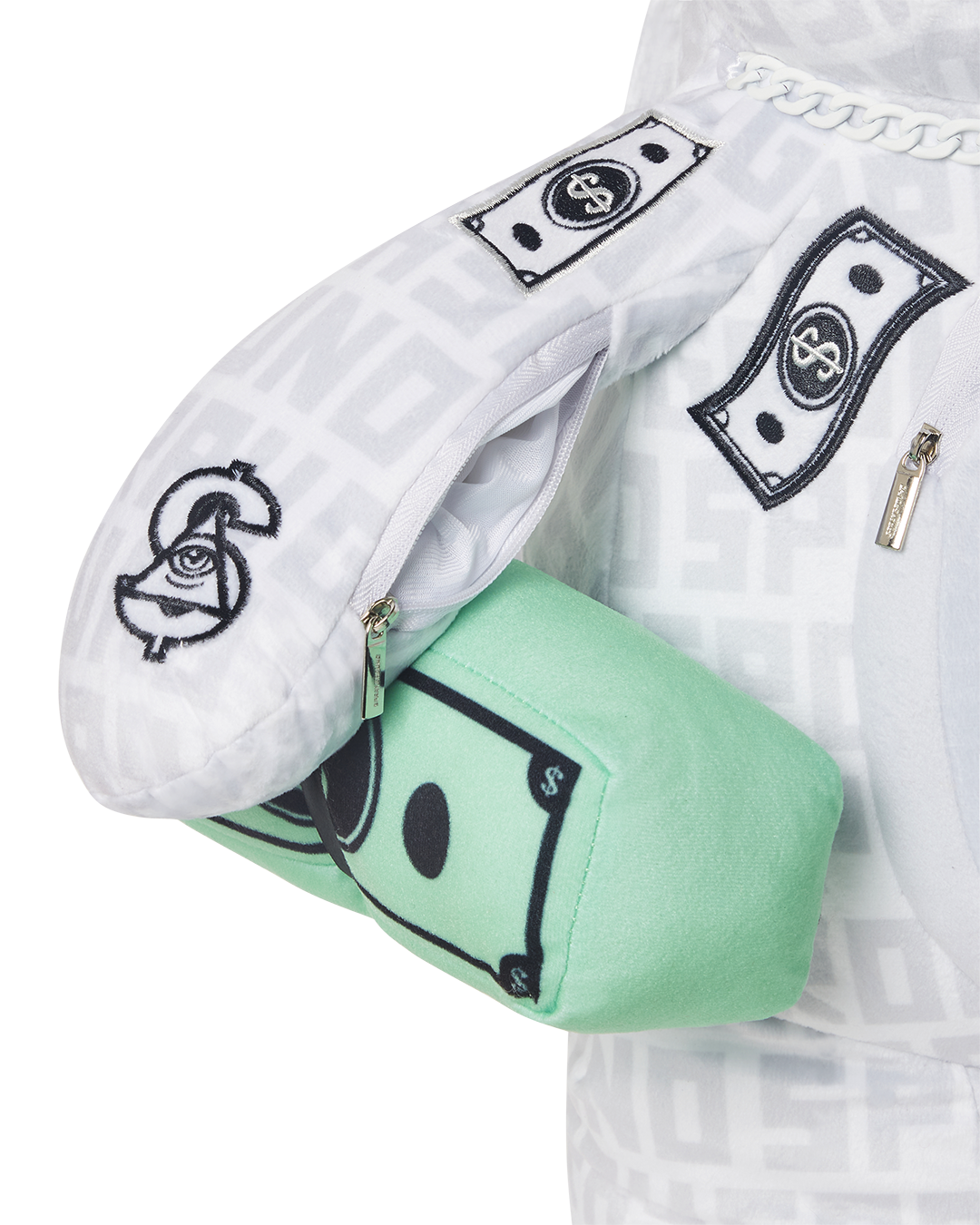 SPLIT THE CHECK (PEARL) MONEYBEAR TEDDYBEAR BACKPACK - Image 9
