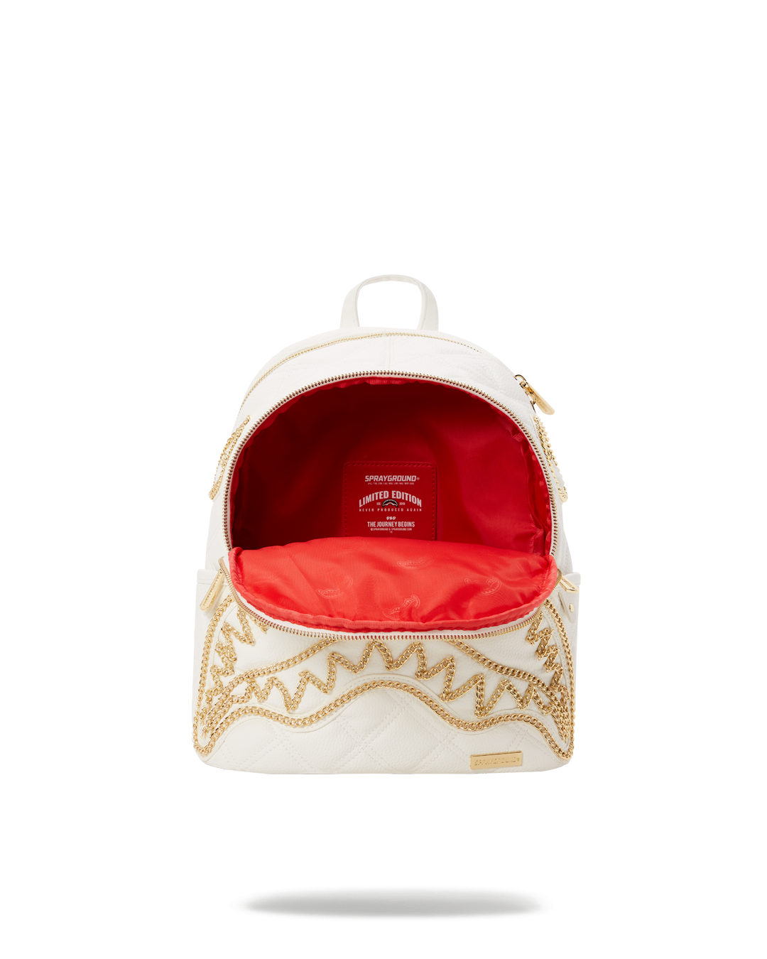 RIVIERA LE BLANC GOLD CHAIN SHARK SAVAGE BACKPACK - Image 14