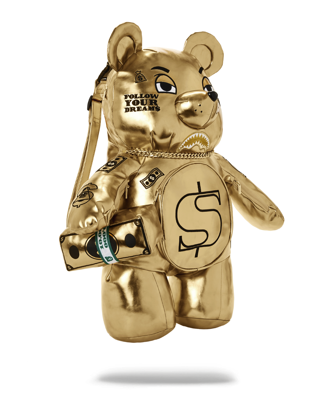 GOLD RUSH MONEYBEAR TEDDYBEAR BACKPACK - Image 3