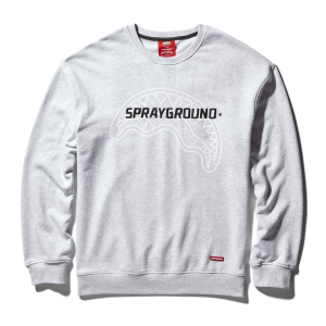 SPRAYGROUND PULLOVER CREW NECK SWEATSHIRT (LT GREY)