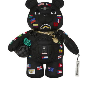 JAMES FIRST CLASS GLOBAL FLAGS MONEYBEAR BACKPACK